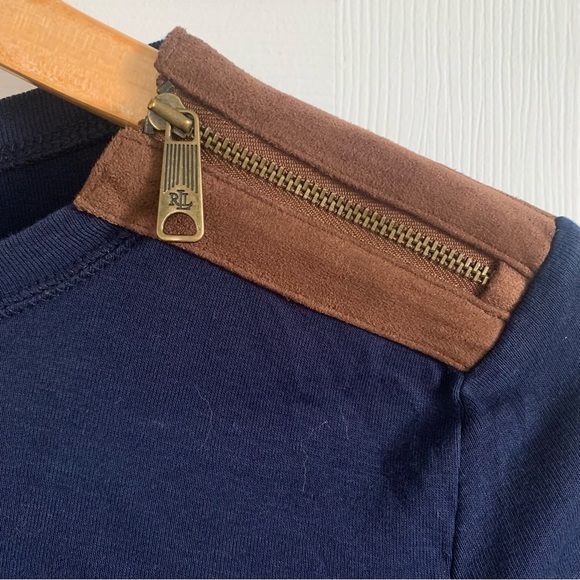 Ralph Lauren Navy Blue Shirt with Elbow Pads - Picture 6 of 9